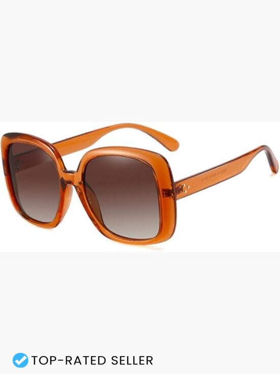 Oversized Square Polarized Sunglasses Retro UV400 Protection main image 5
